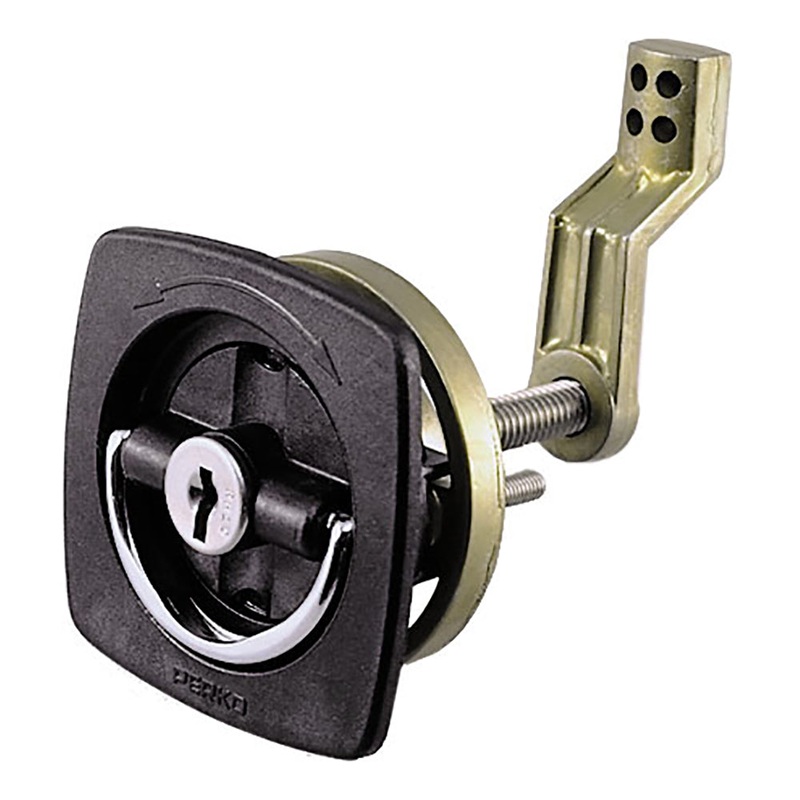 Perko Black Flush Lock – 2.5″ x 2.5″ w/Offset Cam Bar  Flexible Polymer Strike [0931DP1BLK]