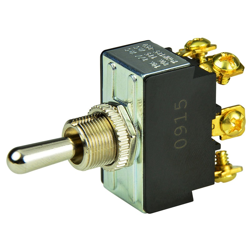 BEP DPDT Chrome Plated Toggle Switch – (ON)/OFF/(ON) [1002012]