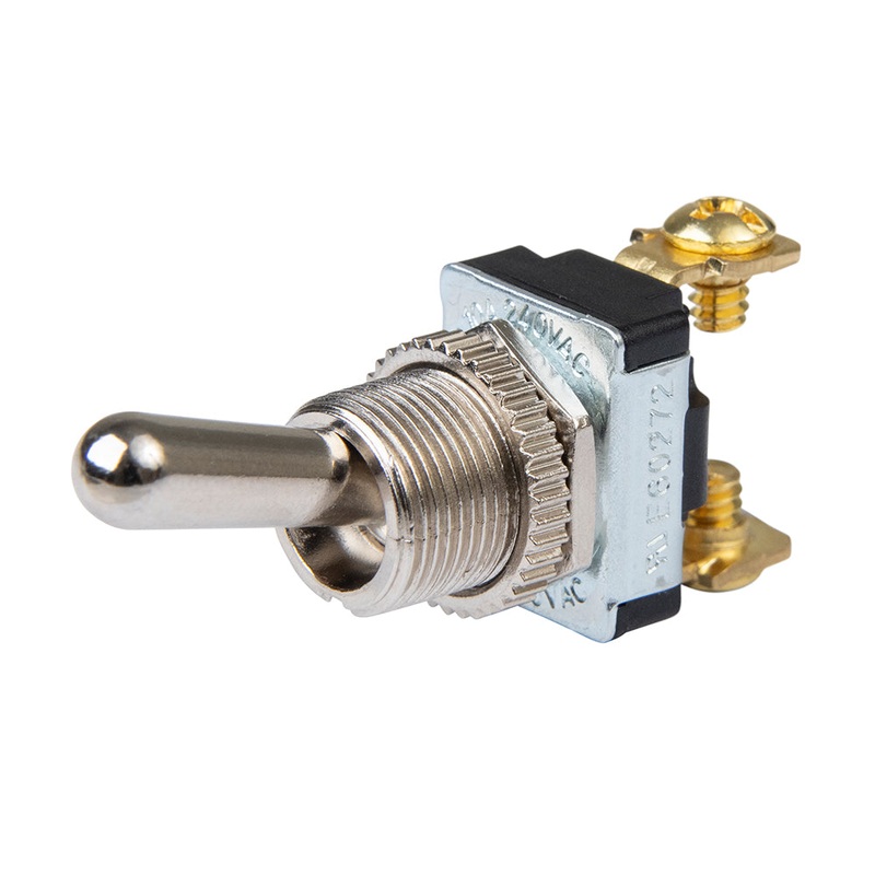 BEP SPST Chrome Plated Toggle Switch – 11/16″ Handle – OFF/ON [1002021]
