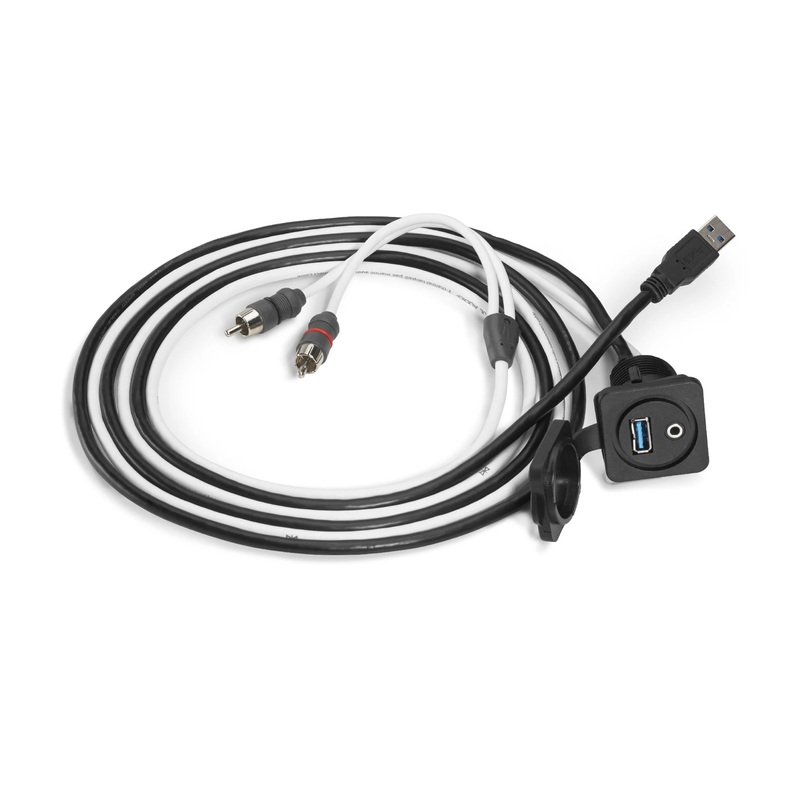 JL Audio XMD-USB/3.5MM-PNL Combo 3.5 mm Audio Jack and 9 Wire USB Port for Panel-Mounting