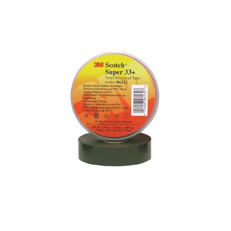 3M Electrical Tape Black 3/4″ x 20′ Roll