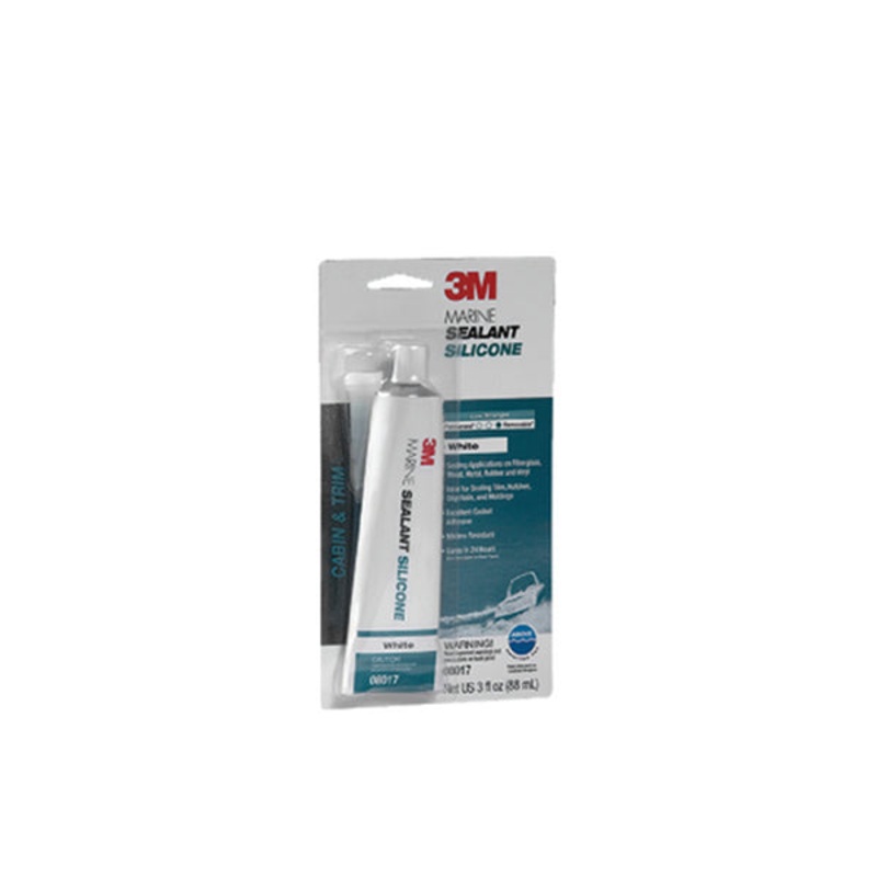 3M Mildew Resistant Marine Silicone Sealant 3oz Tube Clear