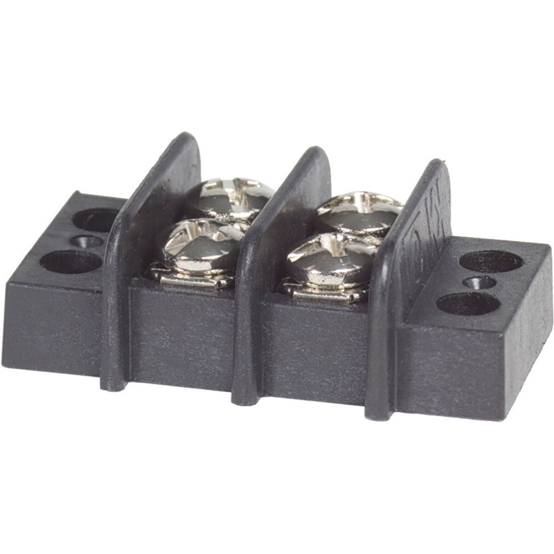 Blue Sea 2402 Terminal Black 20AMP – 2 Circuit [2402]
