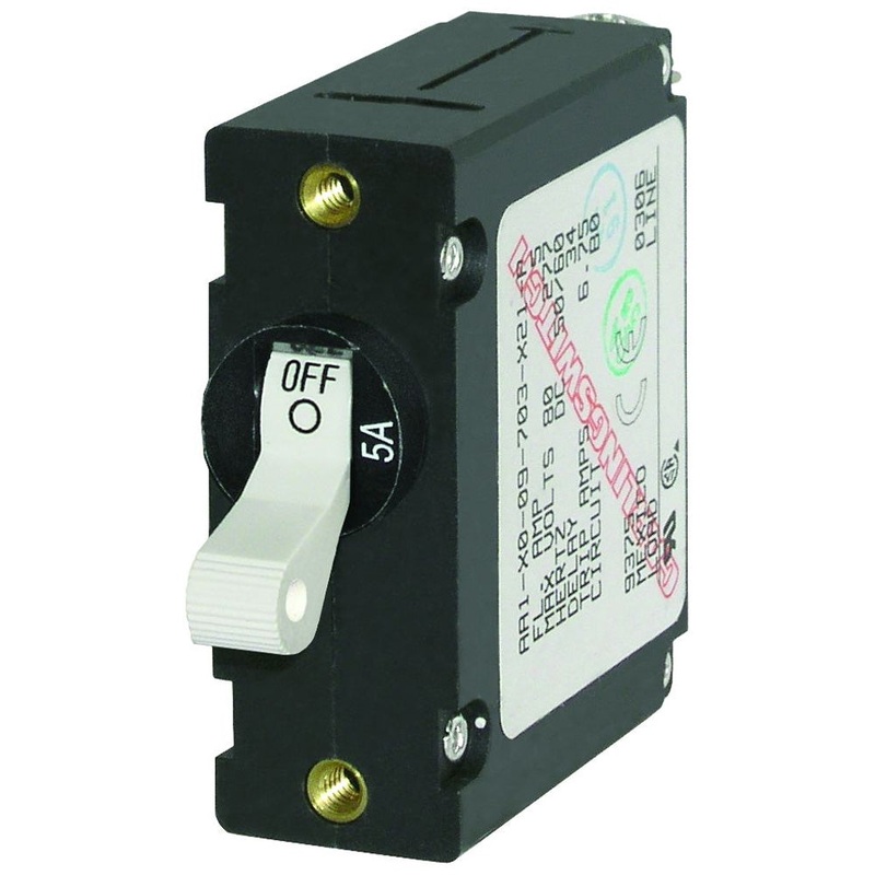 Blue Sea 7202 AC/DC Single Pole Magnetic World Circuit Breaker – 5AMP [7202]