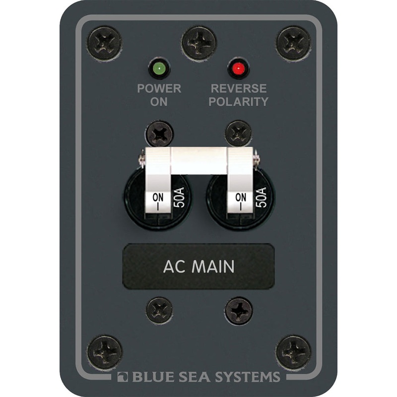 Blue Sea 8079 AC Main Only Circuit Breaker Panel – White Switches [8079]