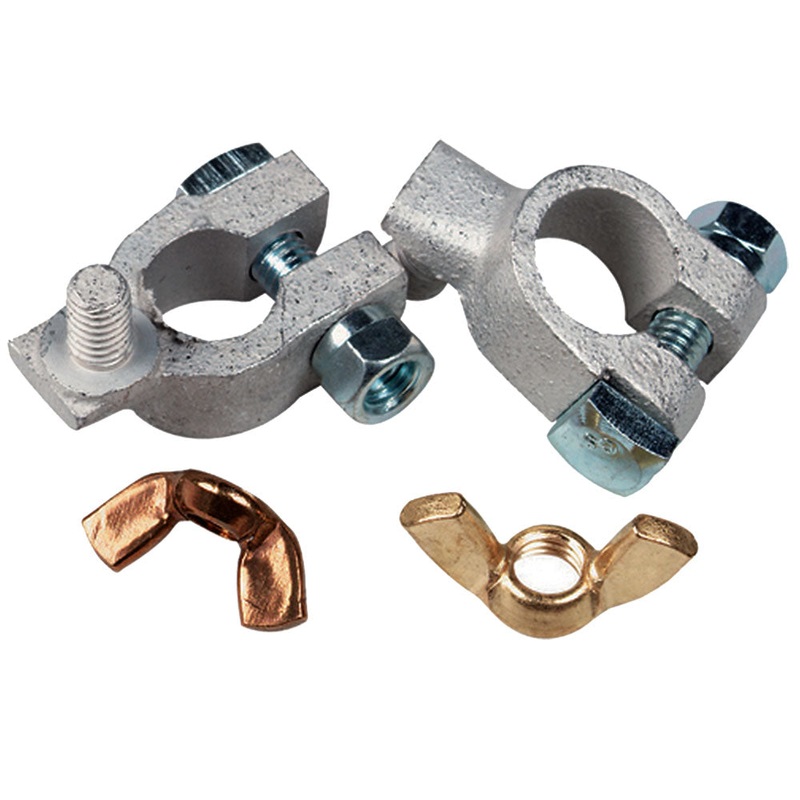 Ancor Tinned Battery Terminal – 5/16″ & 3/8″ Stud – Positive & Negative Combo [260322]