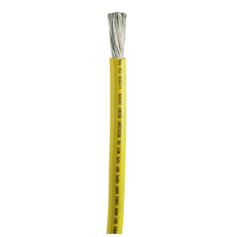 Ancor Yellow 1/0 AWG Battery Cable – 100′ [116910]
