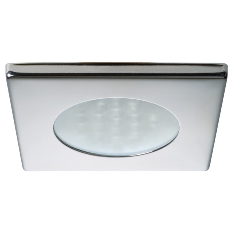 Quick Bryan C Downlight LED –  2W, IP66, Spring Mounted w- Touch Switch – Square Stainless Bezel, Round Warm White Light [FAMP3482X02CA00]