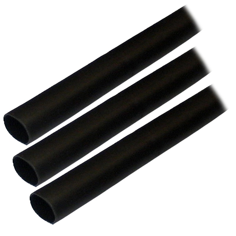 Ancor Adhesive Lined Heat Shrink Tubing (ALT) – 1/2″ x 3″ – 3-Pack – Black [305103]
