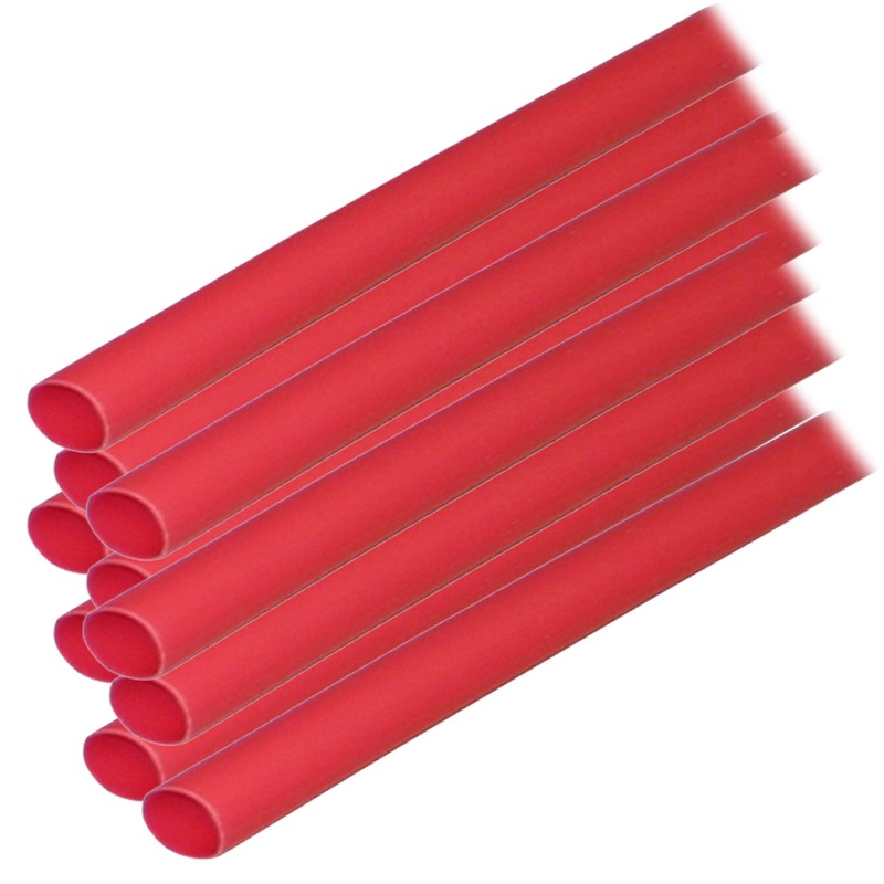 Ancor Adhesive Lined Heat Shrink Tubing (ALT) – 1/4″ x 12″ – 10-Pack – Red [303624]