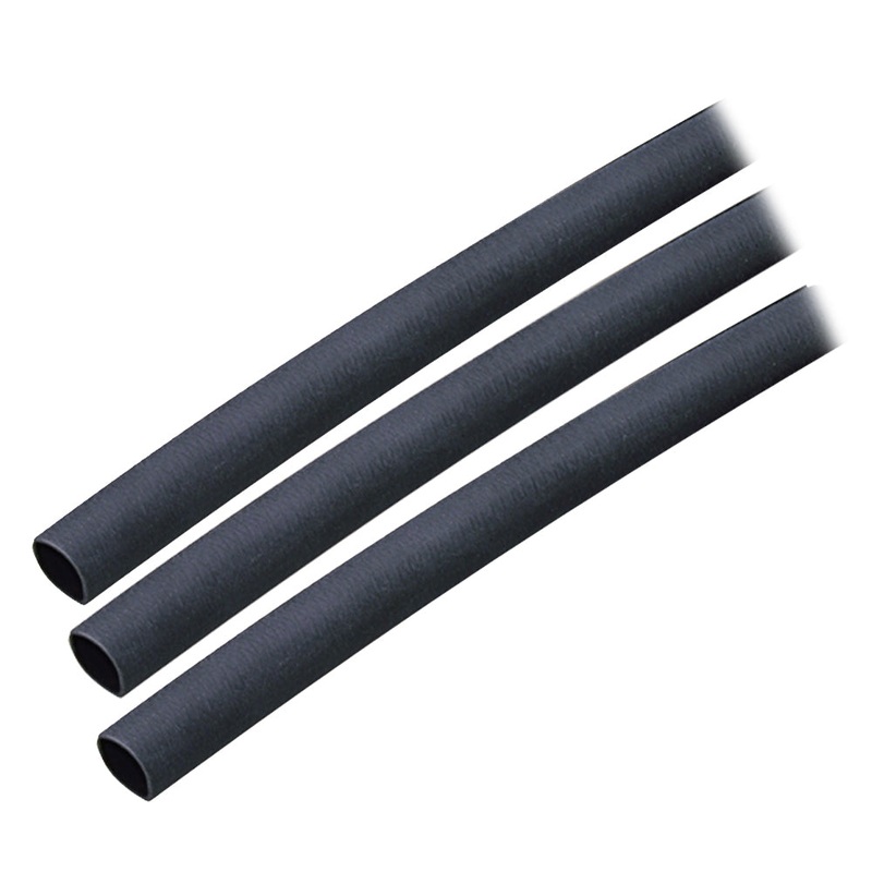 Ancor Adhesive Lined Heat Shrink Tubing (ALT) – 1/4″ x 3″ – 3-Pack – Black [303103]