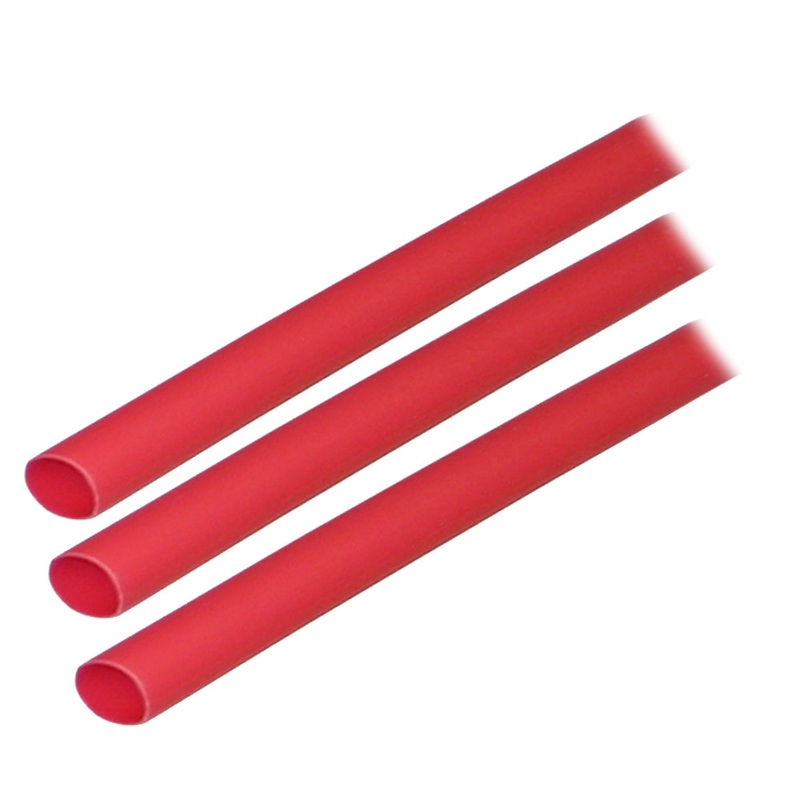 Ancor Adhesive Lined Heat Shrink Tubing (ALT) – 1/4″ x 3″ – 3-Pack – Red [303603]