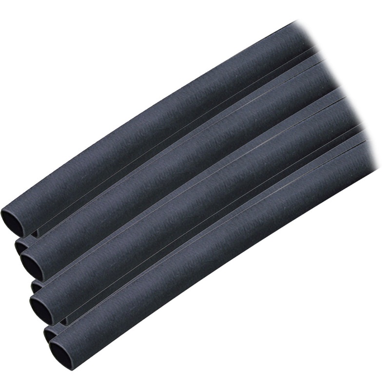 Ancor Adhesive Lined Heat Shrink Tubing (ALT) – 1/4″ x 6″ – 10-Pack – Black [303106]