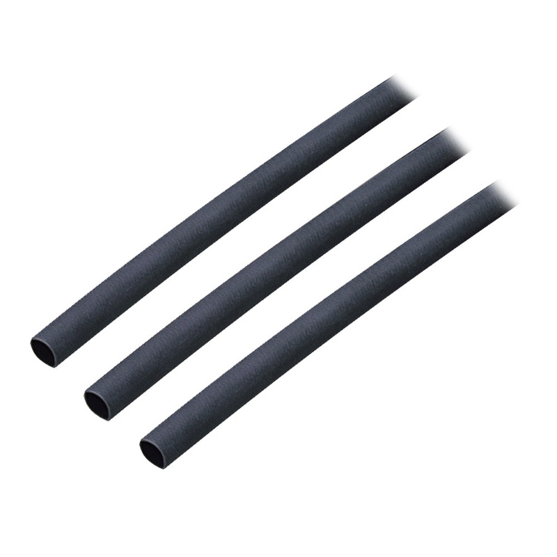 Ancor Adhesive Lined Heat Shrink Tubing (ALT) – 3/16″ x 3″ – 3-Pack – Black [302103]