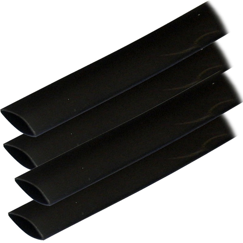 Ancor Adhesive Lined Heat Shrink Tubing (ALT) – 3/4″ x 12″ – 4-Pack – Black [306124]