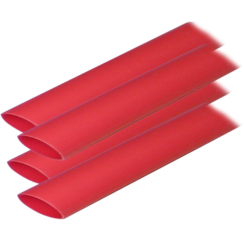 Ancor Adhesive Lined Heat Shrink Tubing (ALT) – 3/4″ x 12″ – 4-Pack – Red [306624]