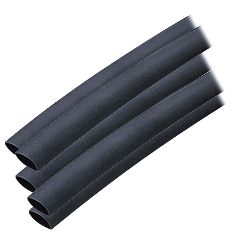 Ancor Adhesive Lined Heat Shrink Tubing (ALT) – 3/8″ x 12″ – 5-Pack – Black [304124]