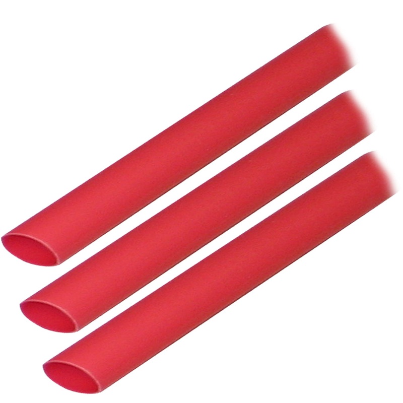 Ancor Adhesive Lined Heat Shrink Tubing (ALT) – 3/8″ x 3″ – 3-Pack – Red [304603]