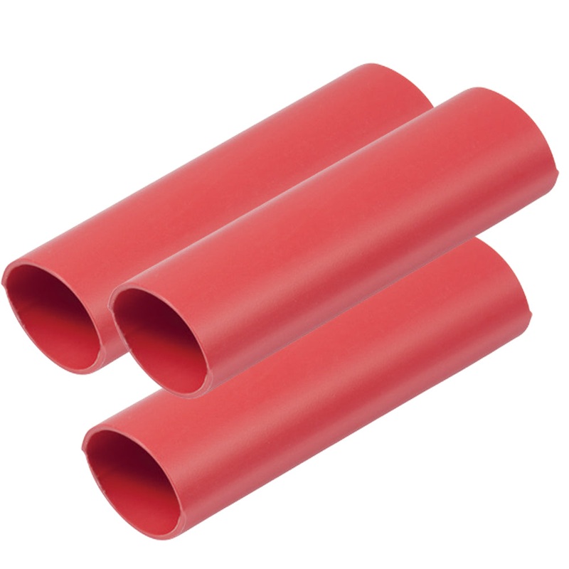 Ancor Heavy Wall Heat Shrink Tubing – 3/4″ x 3″ – 3-Pack – Red [326603]