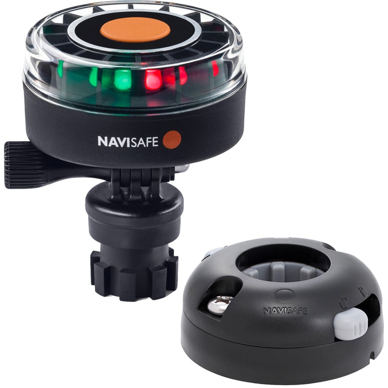 Navisafe Navilight 2NM Tricolor w/Navimount Base  Horizontal Mount – Black [340KIT7]