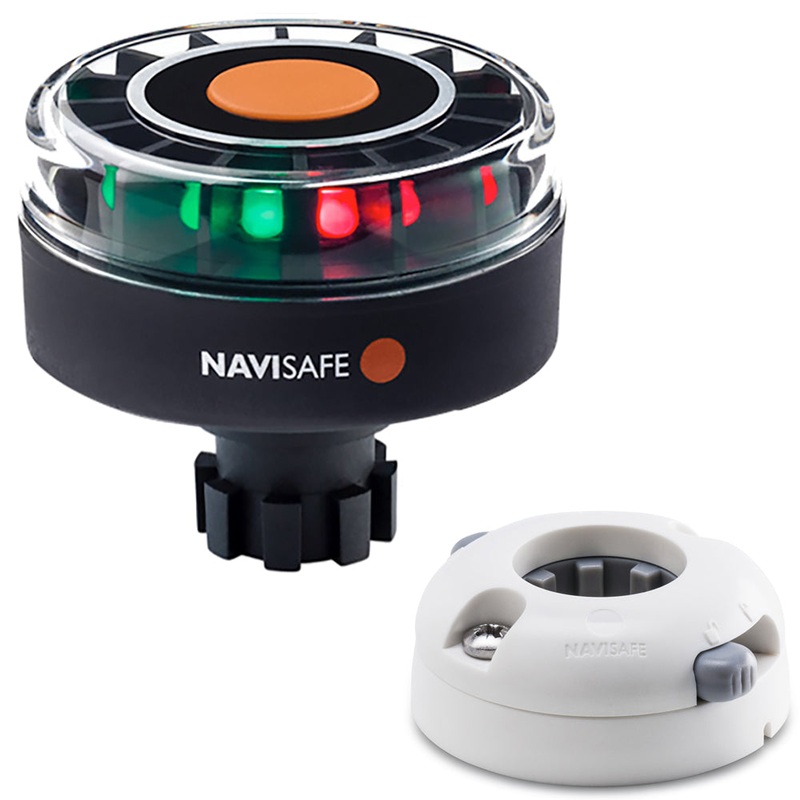Navisafe Navilight Tricolor 2NM w/Navibolt Base  Horizontal Mount – White [342KIIT5]