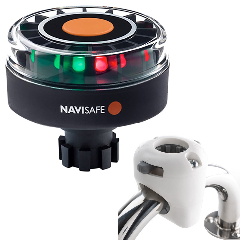 Navisafe Navilight Tricolor 2NM w/Navibolt Base  Rail Mount – White [342KIT3]