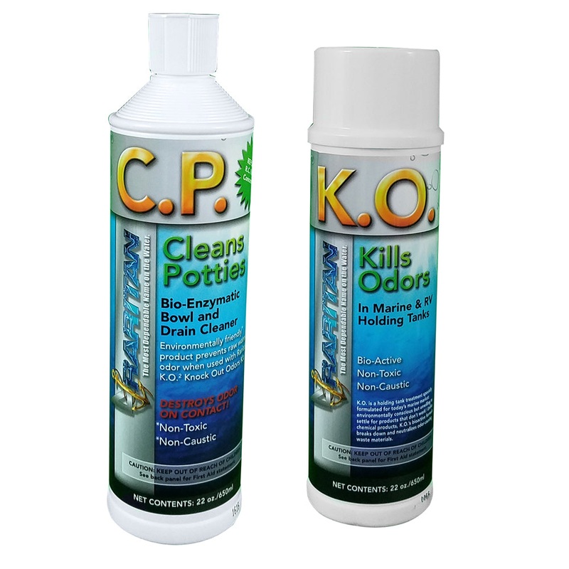 Raritan Potty Pack w/K.O. Kills Odors  C.P. Cleans Potties – 1 of Each – 32oz Bottles [1PPOT]