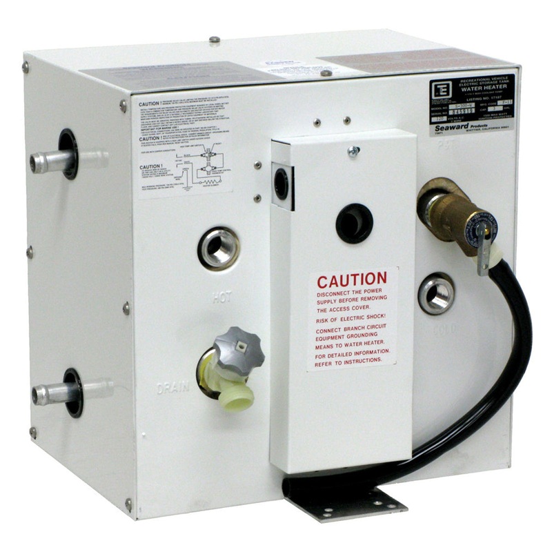 Whale Seaward 3 Gallon Hot Water Heater w/Side Heat Exchanger – White Epoxy – 120V – 1500W [S300W]
