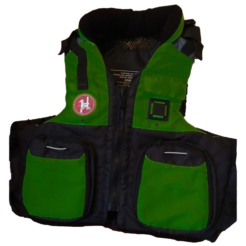 First Watch AV-800 Four Pocket Flotation Vest – OD Green – Large to XL [AV-800-GN-L/XL]