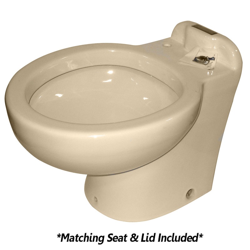 Raritan Marine Elegance – Household Style – Almond – Tall Angle Back – Freshwater Solenoid – Smart Toilet Control – 12V [230AHF012]