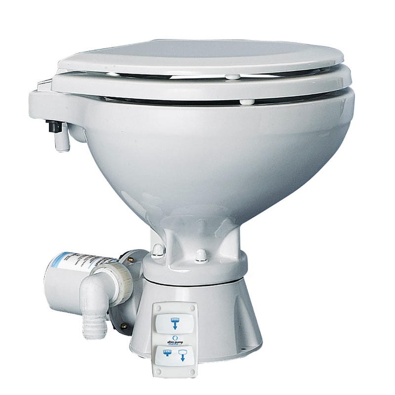 Albin Group Marine Toilet Silent Electric Compact – 12V [07-03-010]
