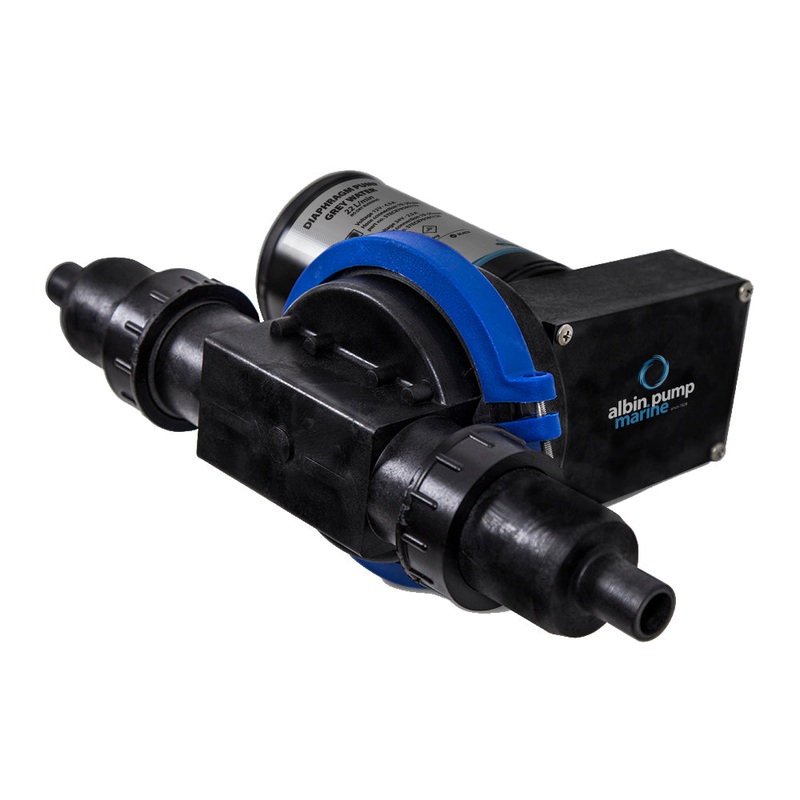 Albin Group Waste Water Diaphragm Pump 22L (5.8 GPM) – 12V [03-01-001]