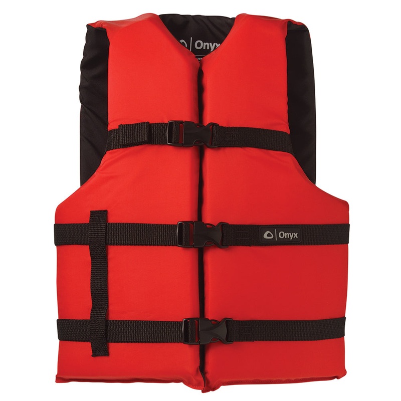 Onyx Nylon General Purpose Life Jacket – Adult Oversize – Red [103000-100-005-12]