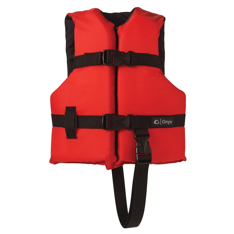 Onyx Nylon General Purpose Life Jacket – Child 30-50lbs – Red [103000-100-001-12]