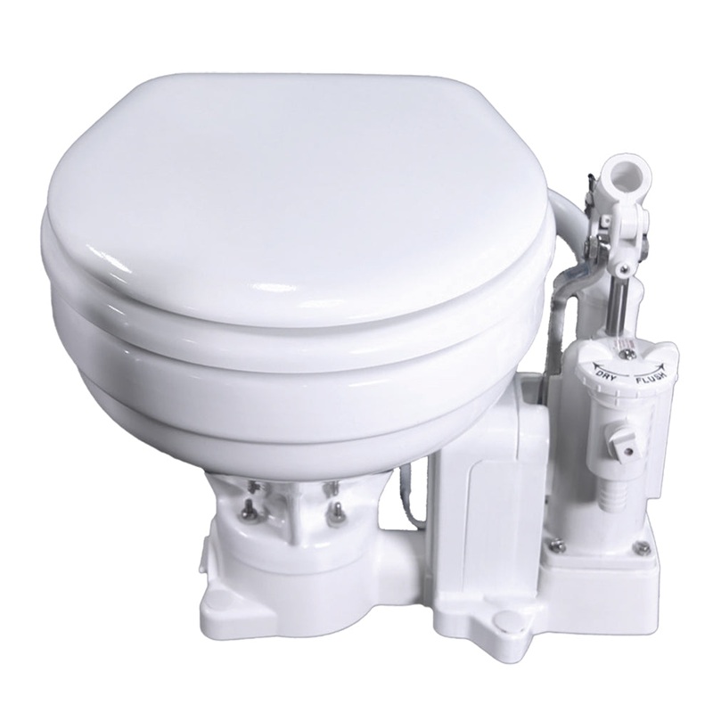 Raritan PH PowerFlush Electric/Manual Toilet – Marine Size – 12v – White [P101E12]