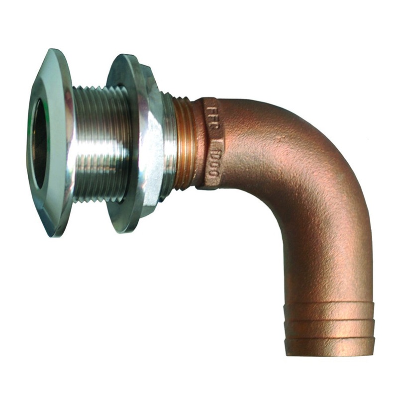 GROCO 1-1/2″ 90 Degree Hose Thru-Hull Fitting [HTHC-1500-S]