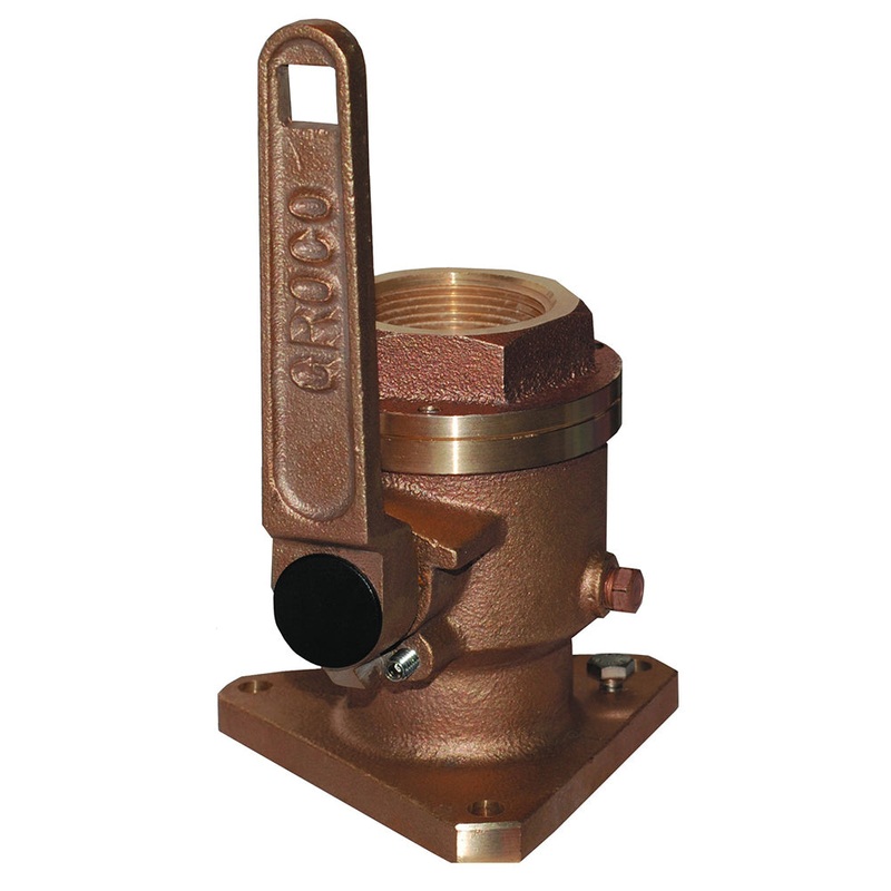 GROCO 1-1/4″ Bronze Flanged Full Flow Seacock [BV-1250]