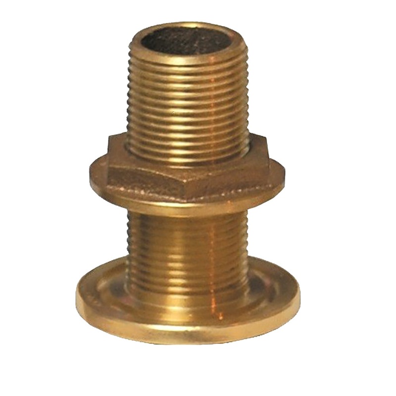 GROCO 2″ NPS NPT Combo Bronze Thru-Hull Fitting w/Nut [TH-2000-W]