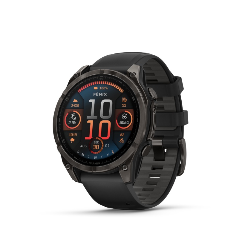 fnix 8  47 mm, AMOLED Sapphire Carbon Gray DLC Titanium
