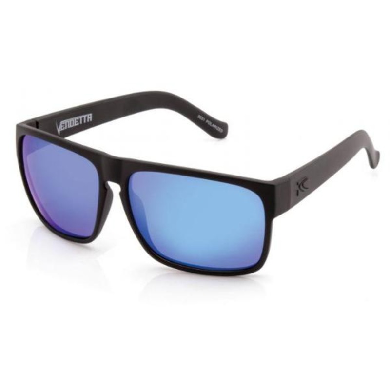 Carve Sunglasses – Vendetta Matte Black Polarized Float Blue