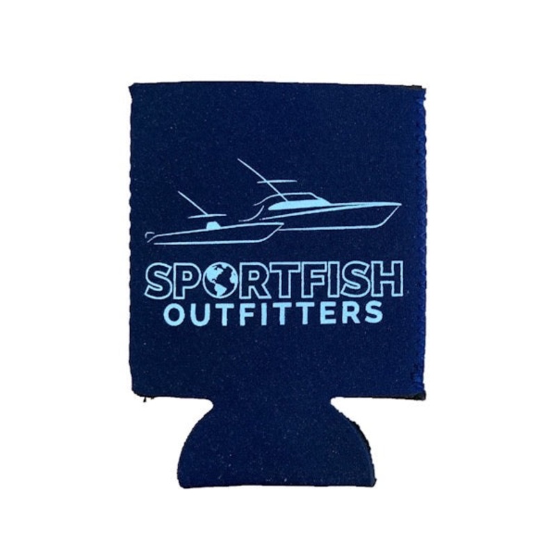 Sportfish Outfitters Navy and Carolina Blue Koozie