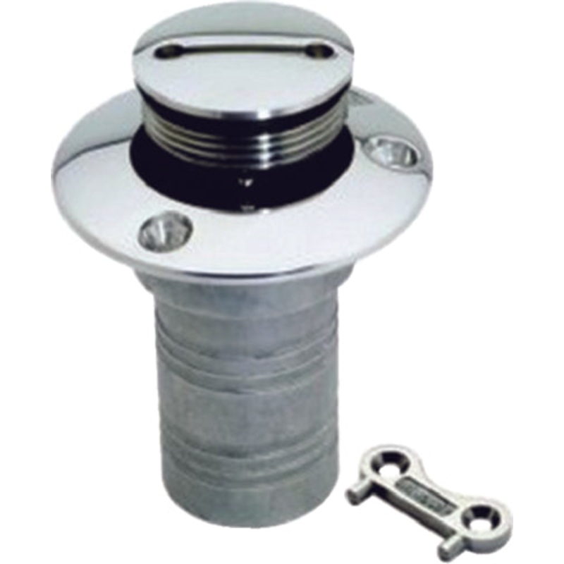 Attwood Gas Deck Fill for 1-1/2″ Hose, Stainless Steel