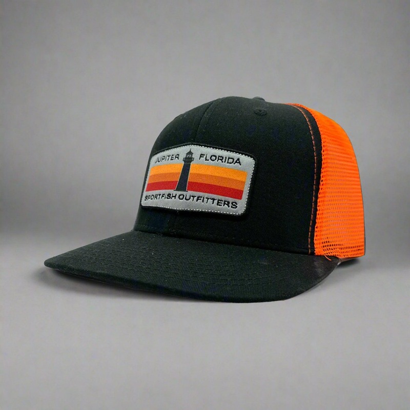 Lighthouse Hat Black / Blaze Orange