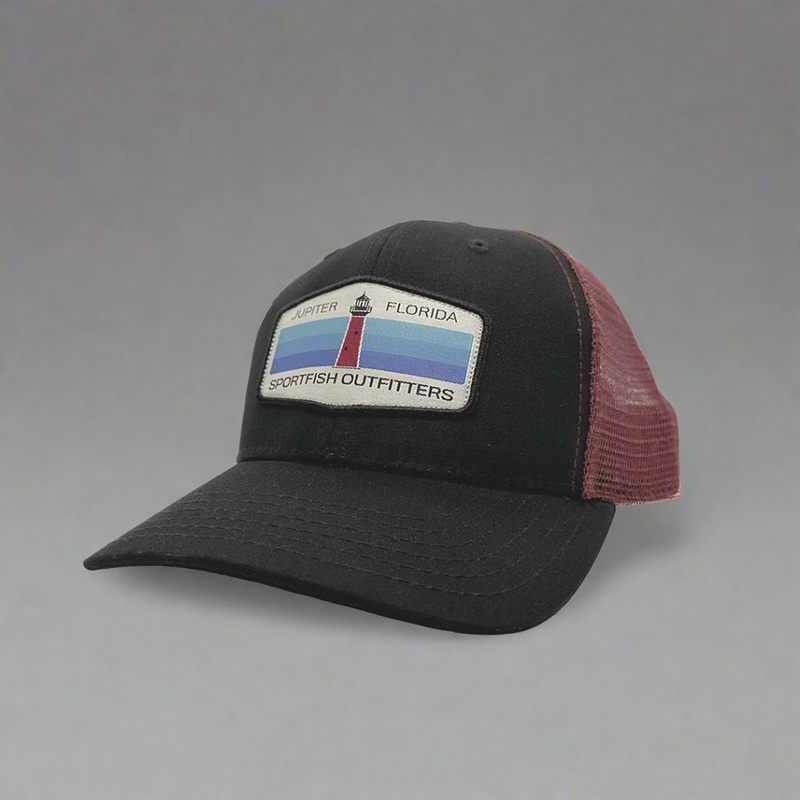 Lighthouse Hat Mid Height Black/Crimson