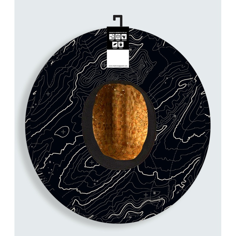Slant Six Straw Hat – Aerial View Black