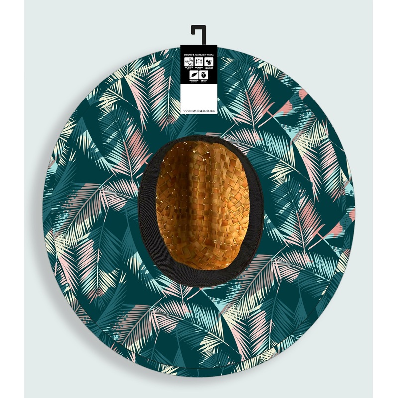 Slant Six Straw Hat – Aurora Teal