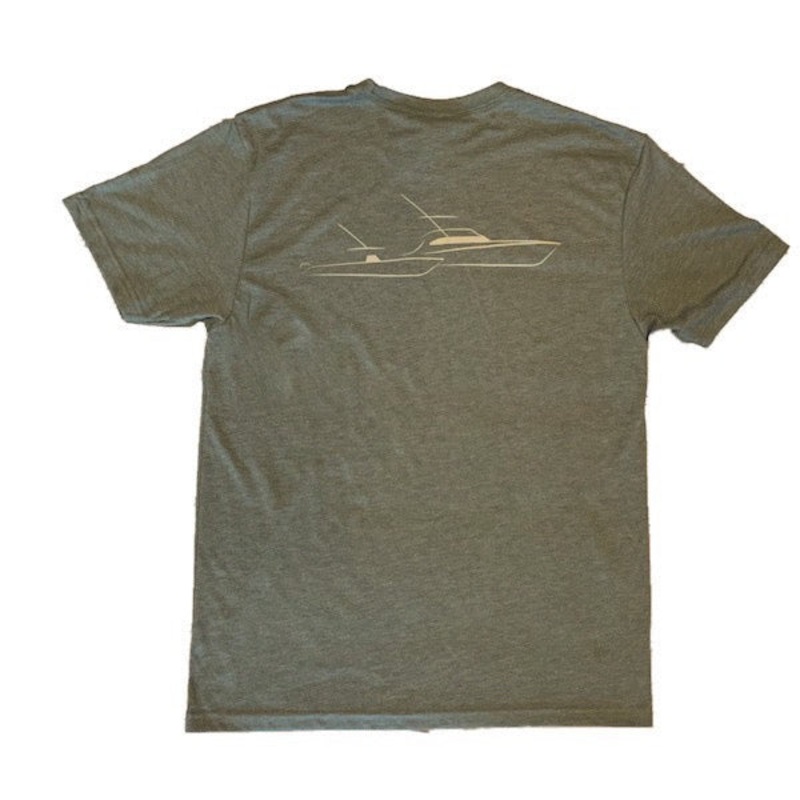 Sportfish Outfitters Mens Military Green Boats Only Shirt M Military Green