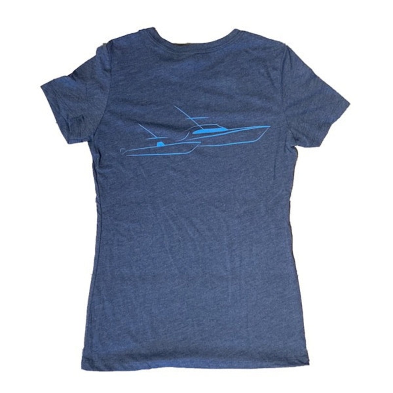 Sportfish Outfitters Women’s Vintage Navy Boats Shirt S Vintage Navy