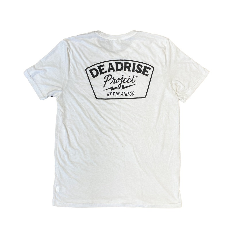 Classic White Deadrise Badge Tee M