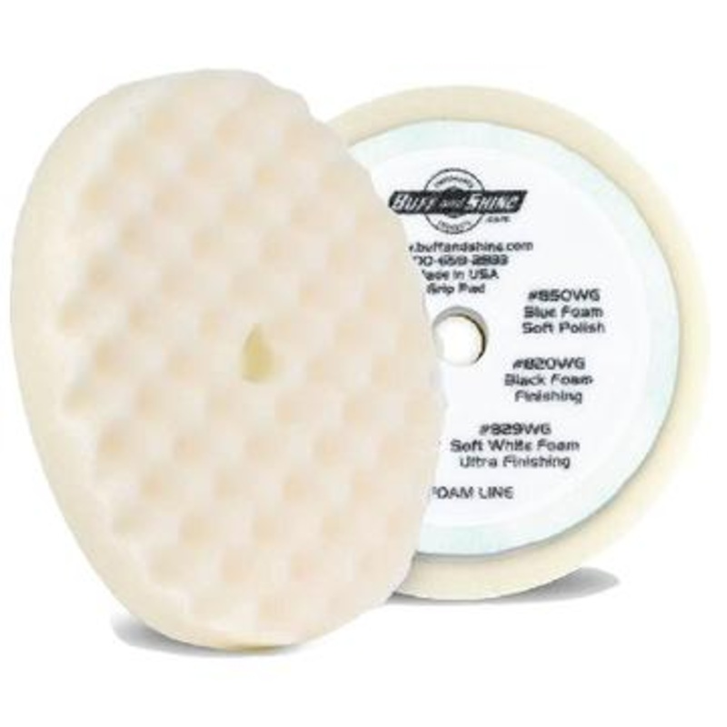 8″ White Foam Waffle Pad – 2 pack